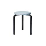 Designed by Alvar Aalto in 1933, the classic Artek Stool 60 is considered the definition of functionalist furniture design.  The Hella Jongerius Edition of the stool recasts Aalto’s classic design with colorful seats and legs, including this blue seat with charcoal legs. The result is a thoughtful re-imagination that retains Aalto’s classic, functional design.