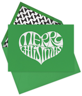 The collection also includes holiday cards, such as this one bearing Girard's 1966 Merry Christmas Heart design.  Photo 4 of 5 in Paperless Post Delivers Your Favorite Alexander Girard Patterns to Your Mailbox by Luke Hopping