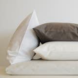 What is your everyday bedding? 

Area Home. Right now, I have the Ines grey duvet cover with Pearl Shadow sheets and pillowcases.

Pearl Shadow sheets, $190–$235, and Ines grey duvet cover, $420, by Area Home.
