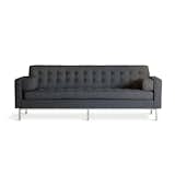 SPENCER SOFA

The Spencer Sofa from Gus* Modern has a contemporary shape with blind-tufted upholstery on the seat and back cushions for a traditional nod. The base is stainless steel. The sofa frame is made with FSC-Certified wood in support of responsible forest management.