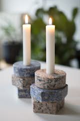 Limited edition stone candle holders by Fort Standard, $68 each at fortstandard.squarespace.com

Fort Standard, a duo of two Pratt graduates working out of Red Hook in Brooklyn, has made quick work of the American design scene since forming their studio in 2011. The work doesn't come cheap, but these small-scale, limited edition textured marble candle holders are a way to get the look without breaking the bank. Cut from scrap stone in New Jersey and lined on the bottom with a leather pad to avoid scratches.