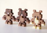 Akihiro Mizuuchi used the chocolate blocks to build these models.