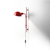 The Funiculí Wall Lamp is an update of a lamp designed in 1979 by Spanish designer Lluís Porqueras, who is renowned for the absolute simplicity of his designs. The name Funiculí comes from the concept of funicular action—moving up and down. Shown in red, the lamp is also available in neutral colors. It is also available as a floor lamp and table lamp.  Search “no walls were knocked down making sf pad” from Red Light District: Explore Ten Lamps in the Boldest Color
