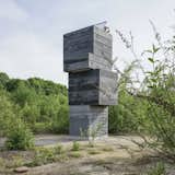 This one-man sauna in Germany is created by three architects at modulorbeat, Marc Günnewig, Jan Kampshoff, and Sebastian Gatz. They were inspired by the nature of the former factory site, which reflects the changing state of manufacturing in the region. “When we arrived, looking for a location, [we thought] it was so beautiful how the nature came back to the industrial site,” says Kampshoff. “We transformed it into a space with an urban quality.”