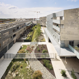 The development's four distinct yet interconnected volumes share a garden.  Search “the-future-of-housing.html” from Photo of the Week: Lush Housing Development in the South of France