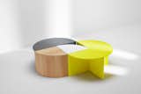 H Furniture's Pie Chart System is a modular collection that forms countless coffee and side table configurations.