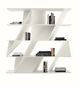Web bookcase by Daniel Libeskind for Poliform (2014)

This sturdy Corian bookcase is both a functional storage unit and a sculptural centerpiece.