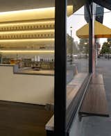 The counter as seen through the front door from Valencia Street.