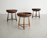 With signature materials like leather and wood, Sergio Rodrigues injected warmth and softness into his version of modernism. Here is a set of three-legged milking stools in Brazilian hardwood designed for Oca in 1954.  Search “diningfloors--light-hardwood” from Bring the Best of Brazilian Modernism to Your Home with This New Book