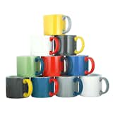 Known for its use of bold color combinations, Jansen+co’s tabletop products combine high quality industrial production with a careful hand finish. A part of the My Mug series, this XL mug is just the vessel to deliver an extra-large serving of morning coffee. This My Mug features a classic shape with a contrasting handle for a distinctive look that—along with that coffee—will brighten your morning. 

This best-selling product is now on sale.  Search “married-to-the-eiffel-tower.html” from Best Sellers from the Dwell Store