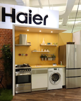@nycxdesign gave this shout-out to the @haieramerica booth and its "creative options for small-space kitchens, something very important for us New Yorkers."