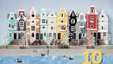 The 10-stop architectural tour ends with a trip to the Netherlands and a colorful lineup of traditional terraced town houses.