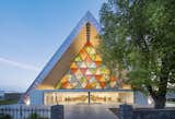 A polycarbonate roof and walls made of recycled shipping containers insulate the structure and protect it from rainfall.  Photo 12 of 21 in You Won't Believe That These Incredible Modern Buildings are Chapels and Synagogues