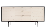 Moving Mountains Credenza from Colony, price upon request from mvngmtns.com

A confetti inlay pattern lends this veneered maple credenza from Moving Mountains a lighthearted appeal.
