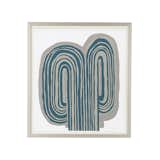Sedum #1 by Klein Reid for Room & Board, $499. 

This limited-edition series of hand-printed works features organic shapes highlighted by silver ink.