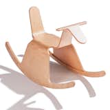 Riga Roo Rocker by Aldis Circenis for Offi, $249 at allmodern.com 

Made of a single piece of molded plywood, this minimalist toy is elegant and durable. It weighs only 6.6 pounds but can support up to 50 pounds.
