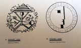 Karl Peter Röhl created the Bauhaus seal in 1919 (left). The design, Little Star Man, won a student competition and reflected the school's original utopian vision. Chinese symbols for yin and yang, and the signs of a sun, star, and swastika (not yet associated with the Nazi party or Facism) demonstrate the school's spiritual aims. Oskar Schlemmer's new seal created in 1921 (right) reflects the school's new orientation toward production and industry.  Search “Touring-Vitra-Campus-Part-1.html” from Touring the Weimar Bauhaus Campus