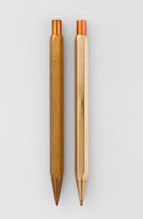 Ystudio Brass Mechanical Pencil, $100 at the Dwell Store

With a hexagonal body recalling a traditional no. 2, this brass mechanical pencil by Ystudio is made of a weighty mix of brass, copper, and phospor, which accrue goregeous patina over time. It comes with a matching pen.