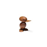 Hans Bolling Wooden Duckling, $79 at the Dwell Store

The Duck + Duckling Series is a playful celebration inspired by true events. In 1959, a Danish police officer stopped traffic in order to let a young family of ducks across the road. Inspired by the newspaper photographs, Hans Bølling designed the duck and duckling figures to playfully commemorate the event. This duckling is handcrafted from teak wood.