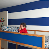 @francesasales: "Little boy blue. #dwellrooms"  Search “bedroomfurniture--bunks” from Photos of the Week: Blue Walls Galore!
