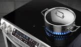 Slide-In Induction Chef Collection Range with Flex Duo™ Oven 

Induction cooking is gaining interest in the United States (it still trails gas and electric stoves, though) and Samsung introduced a new range as part of its Club des Chefs collection—an appliance line developed in tandem with Michelin-starred chefs around the world. This range is designed to offer the look of pricier built-ins but with easier installation and an easier sum for the pocket book (retail is $3,699). The glass cooking surface extends slightly from the edge of the range for a snug fit with adjacent countertops and the control panel is in the front, allowing for a the back of the appliance to sit flush with the backsplash. In a move that makes induction a little less "foreign" to consumers, this model also features LED lights on each of the cooking zones to illuminate the base of pots, much like a gas flame looks. The stronger the cooking power, the brighter the flame. Yes, there's a lot of show in this product, but there's ample utility, too: the flex-duo oven allows users to divide the cavity into two separate temperature zones if so desired.