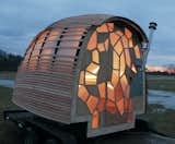 OTIS, Lucas Brown/Green Mountain College, 2013

Professor Lucas Brown realized this tiny house, which can be towed on a standard trailer behind any four-cylinder car, with help from students at Green Mountain College in Vermont. A rainwater system and single solar panel power the teardrop-shaped transportable.