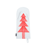 Keep hands safe and the kitchen bright with this fun Christmas tree oven mitten. It even has a hanging loop attached to one corner for handy display.  Photo 6 of 8 in We Wish You a Marimekko Christmas by Megan Hamaker