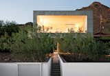 At the base of Echo Mountain in Phoenix, a geometric home by Wendell Burnette opens up to the surrounding desert landscape.