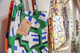 The collection also includes pop-y printed bags with patterns designed by artist and designer Nathalie du Pasquier.