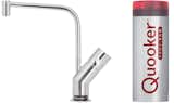 The total unit conceals neatly beneath any sink. Every unit comes available with either a 3 liter, 7 liter, or a limitless COMBI tank. The system's high-vacuum insulation tank is more energy-efficient than traditional methods of running hot water into the kitchen.