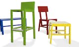 A colorful assortment of items from Staach's Cain Collection. The chair is available in maple and oak at the Dwell Store.