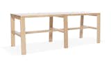 The Bench 2 in a clear finish, exposing the natural maple. Available at the Dwell Store.