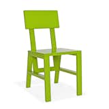 The Oak Chair in Staach's Cain Collection, available at the Dwell Store.  Search “form chair oak legs green” from Bright, Local, and Sustainable: Wood Furniture by Staach