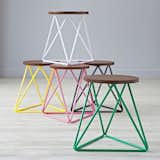 Linear Stool by Eric Trine, $69 each

We're big fans of the Long Beach, California–based industrial designer's geometric steel planters and Rod and Weave lounge chairs—now he's designed a collection of these Linear stools, available in five colors.