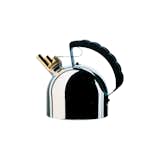 9091 Kettle by Richard Sapper for Alessi

Subverting the anxiety-inducing noise produced by typical kettles, Sapper’s 1983 design includes a brass whistle that emanates a harmonic pitch.