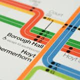 The diagrams have been printed in Pantone and Hexachrome inks on acid-free archival cover-weight paper, and are available for sale at SuperWarmRed Designs.  Search “join us nyc city modern 2012” from Your Chance to Own the Massimo Vignelli-Designed 2012 NYC Subway Diagram