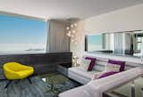 The Marvelous Suite looks out over a serene Lake Michigan. According to W Hotel design director Ted Jacobs, the challenge they faced when redesigning the hotel was making the rooms and public space more open and experiential. "Gen Luxe definies luxury as experiences," he says.