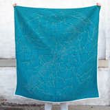 From Haptic Lab, the Constellation Quilt combines enduring craft technique with the mysteries of the universe to create a modern heirloom that also serves as a functional art object. It can be draped on a chair or couch, or folded on the edge of a bed.