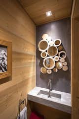 Bath Room and Wall Mount Sink  Search “mirror-ball-pendant.html” from A Mountain Hideaway Plants a Green Roof in the French Alps