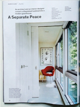 Photographer Brian W. Ferry shot not one, but two, stories for Dwell's February 2015 issue, including this piece about a modernist shed-turned-cozy guesthouse.