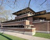 The Frederick C. Robie house seen from the south elevation in Chicago, Illinois.