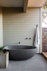 Concreteworks cast the custom outdoor soaking tub.