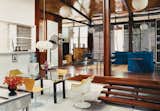 Paper lantern-style pendants are ubiquitous for a reason: They're affordable, look good in multiples, and are a simple design solution for an otherwise detailed room. The light paper shades contrast the timber and adobe mud blocks used in this Los Angeles home by and for Ghanian architect Joe Osae-Addo.