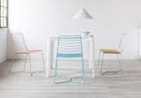 The new Antia chair by Alpestudio Architetti Associati for Formabilio is fashioned from steel and coated with water-based varnishes. It comes in four colors: ice white, lagoon green, copper, and chrome.  Photo 1 of 6 in A New Steel Chair from Italy by William Lamb