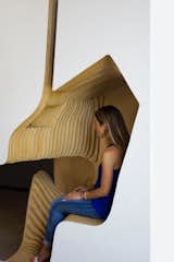 The project addresses an age-old conundrum of meditation, says Headspace co-founder Rich Pierson: "How do you make an intangible exercise, tangible?" Oyler Wu responded with a characteristically forward-thinking concept, one that envelops users in undulating folds that were inspired by natural geological formations.  Photo 2 of 4 in New Meditation Pods Offer a Small but Much-Needed Oasis of Calm by Luke Hopping