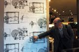 Jesús Garabieta, the company's head designer, points to another updated version of an old favorite—Telares. The original design came from an 18th century engraving that depicts the mechanics of weaving.
