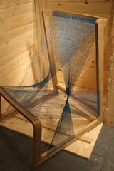 Alvi Silkchair, by Asa Alvi Karolina Karner, a student at The Danish Design School. Karner's piece sports a simple oak frame threaded by silk.