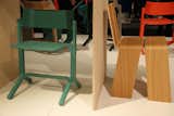 Two easy plywood pieces from Danish furniture purveyor Hay—the Ru Chair, by Shane Schneck, left, and the Shanghay Chair, by KiBiSi, at right.