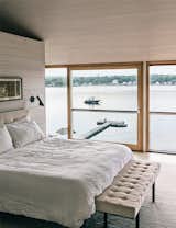 #bedroom #modern #modernarchitecture #minimal #interior #bed #Guilford #Connecticut #renovation #Desiron #sconce #ArneJacobsen #LouisPoulsen #GrayOrganschi
