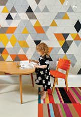 Risom has long graced the pages of Dwell—it's hard to miss his classic modern designs. In this Boston family residence, a custom prototype mural by FilzFelt and a carpet by Flor join a child-size chair and Amoeba table that Risom designed for Knoll. &nbsp;